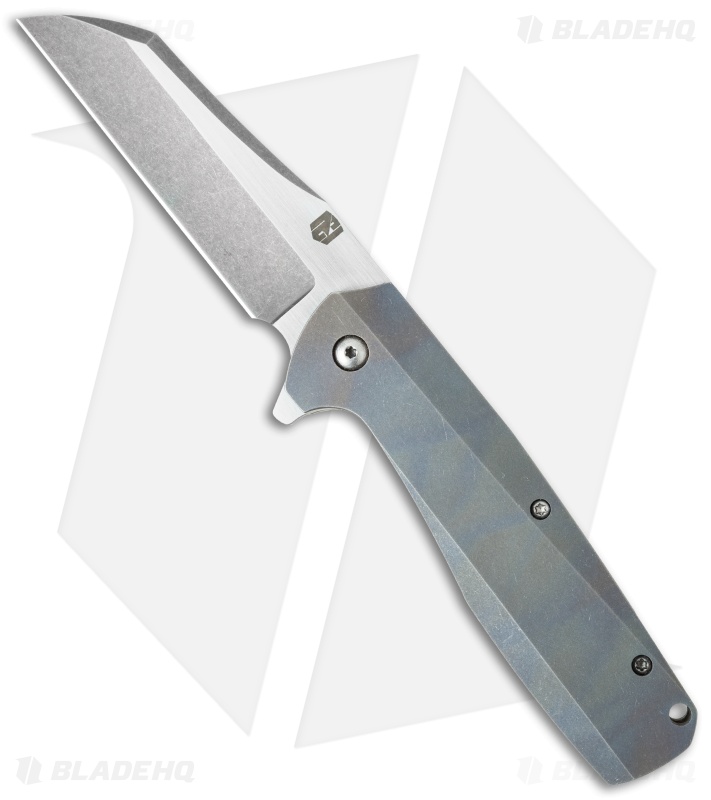 NCC Knives Valkyrie Flipper Framelock Knife Heat Ti (3.5" Two-Tone)