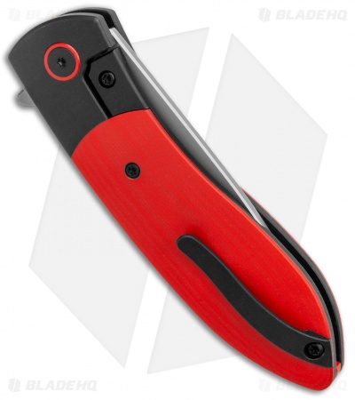 Ohlone Knives Butron Frame Lock Knife Red G-10 (3.25" Bead Blast)