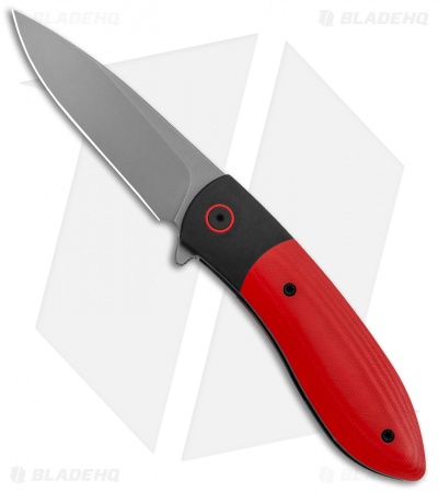 Ohlone Knives Butron Frame Lock Knife Red G-10 (3.25" Bead Blast)
