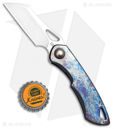 Olamic Cutlery WhipperSnapper Frame Lock Knife Nebula Ti (2.75" Satin)
