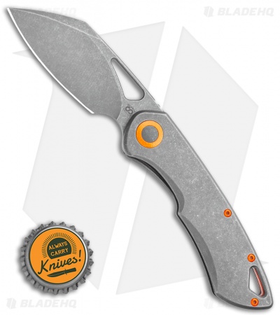 Olamic Cutlery WhipperSnapper Frame Lock Knife Ti/Orange Sheepsfoot (2.75" SW) 2