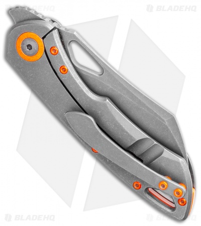 Olamic Cutlery WhipperSnapper Knife Ti/Orange Wharncliffe (2.75" SW) 2