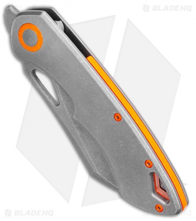 Olamic Cutlery WhipperSnapper Knife Ti/Orange Wharncliffe (2.75" SW) 2