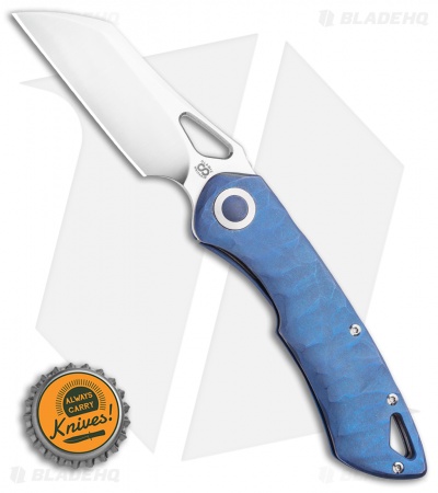 Olamic Cutlery WhipperSnapper Knife Ti Wharncliffe (2.75" Satin) Blue Spine 3