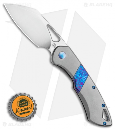 Olamic Cutlery WhipperSnapper Knife Ti/Timascus Sheepsfoot (2.75