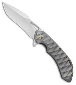 Olamic Wayfarer 247 Harpoon Frame Lock Knife Sculpted Ti (3.5" Satin)