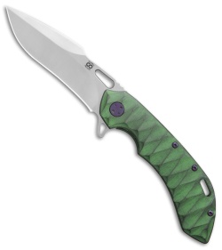 Olamic Wayfarer 247 Harpoon Frame Lock Knife Kinetic Rainforest (3.5" Satin)