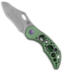 Olamic Cutlery Busker Gusto Frame Lock Kinetic Acid Rainforest (2.5" Stonewash)