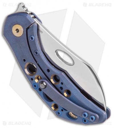 Olamic Cutlery Busker Largo Acid Rain Kinetic Rainforest Blue (2.5" Satin)