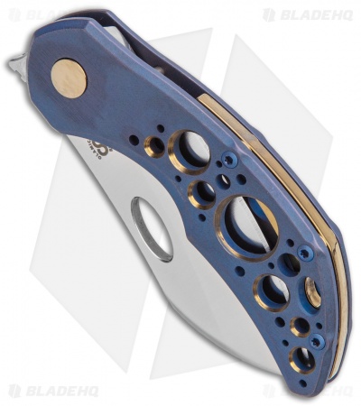 Olamic Cutlery Busker Largo Acid Rain Kinetic Rainforest Blue (2.5" Satin)