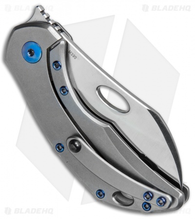 Olamic Cutlery Busker Largo Frame Lock Knife Blasted Ti (2.5" Satin)