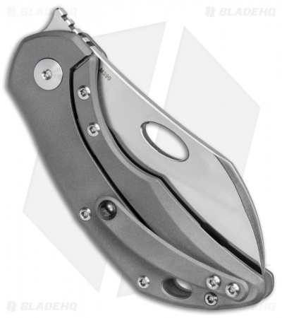 Olamic Cutlery Busker Largo Frame Lock Knife Darkblast Ti (2.5" Satin)