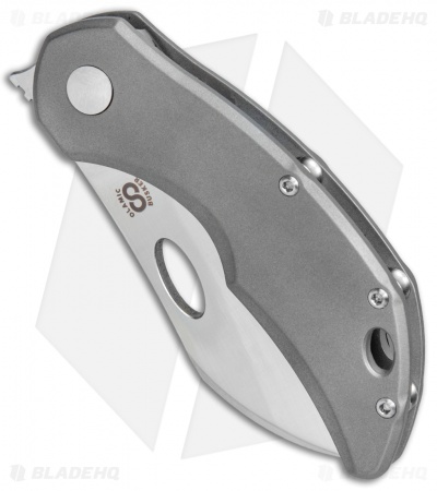 Olamic Cutlery Busker Largo Frame Lock Knife Darkblast Ti (2.5" Satin)
