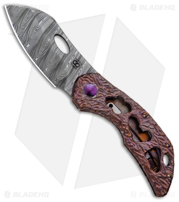 Olamic Busker iSolo Knife | Molten Burple/Damas - Blade HQ