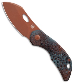 Olamic Cutlery Busker Largo Knife Multi-Color KG Coated Ti (2.5" Copper)