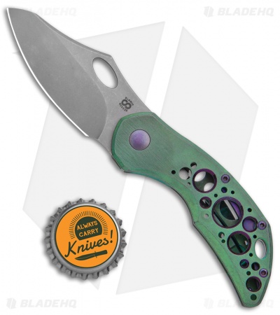 Olamic Cutlery Busker Semper Acid Rain Kinetic Rainforest Green (2.5" Gray)