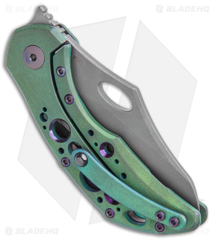 Olamic Cutlery Busker Semper Acid Rain Kinetic Rainforest Green (2.5" Gray)