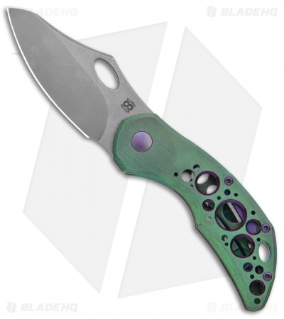 Olamic Cutlery Busker Semper Acid Rain Kinetic Rainforest Green (2.5" Gray)