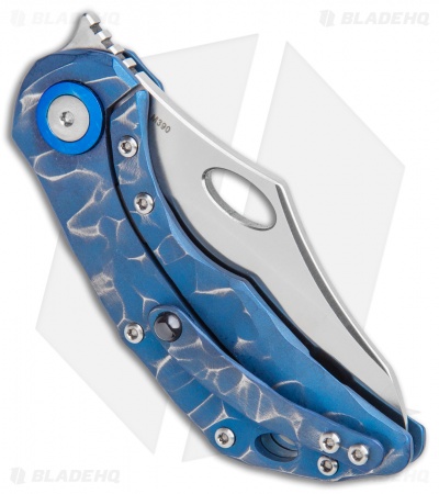 Olamic Cutlery Busker Semper Knife Blue Seabed Rocks Ti  (2.5" Satin)
