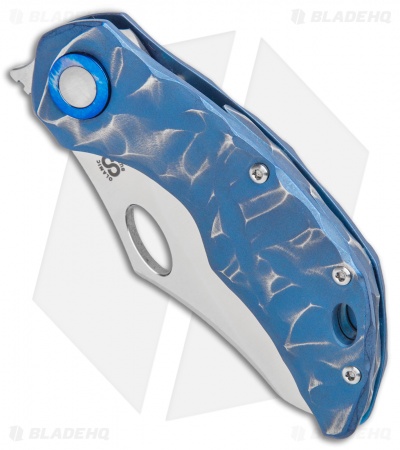 Olamic Cutlery Busker Semper Knife Blue Seabed Rocks Ti  (2.5" Satin)