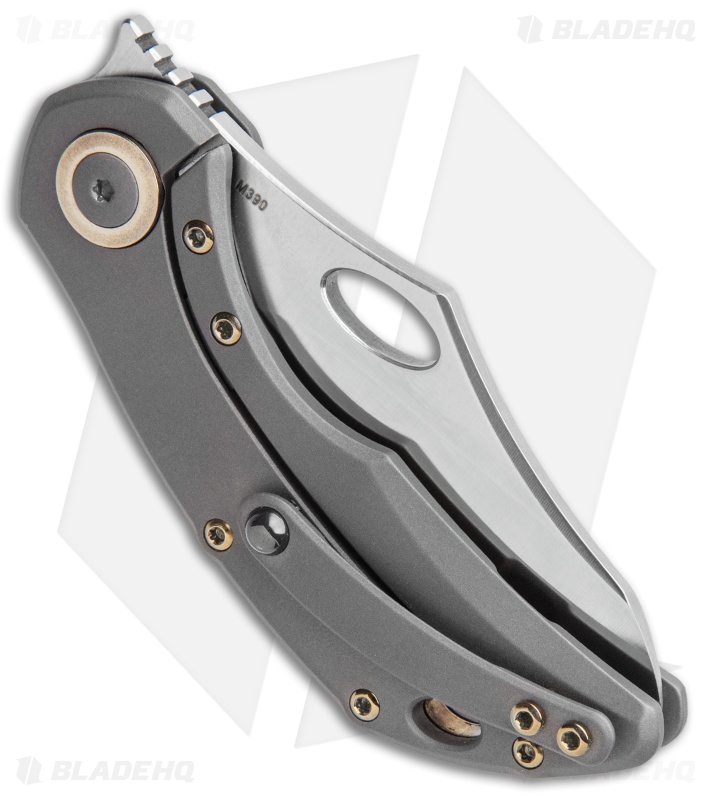 Olamic Cutlery Busker Semper Frame Lock Knife Dark Ti / Bronze (2.5" Satin)