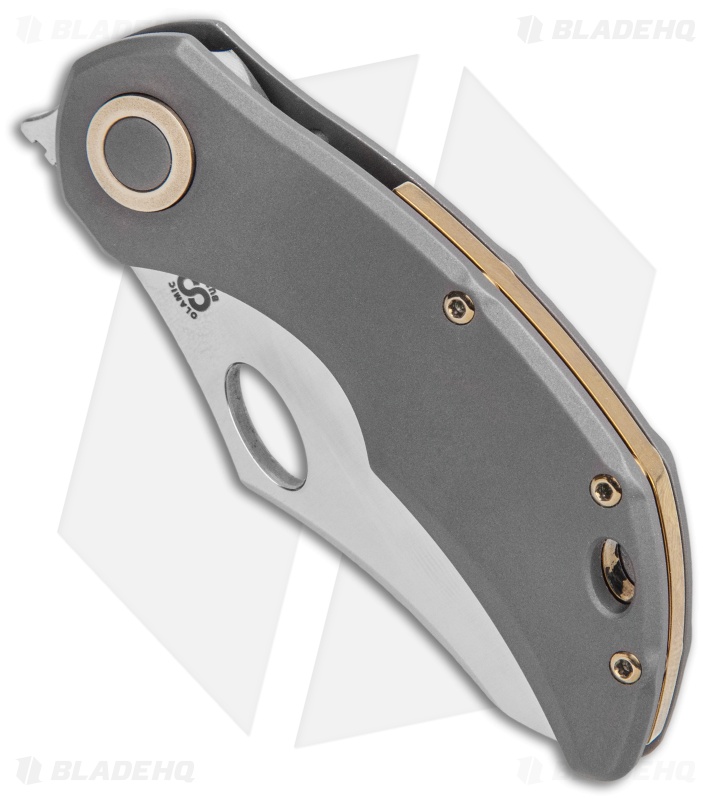 Olamic Cutlery Busker Semper Frame Lock Knife Dark Ti / Bronze (2.5" Satin)