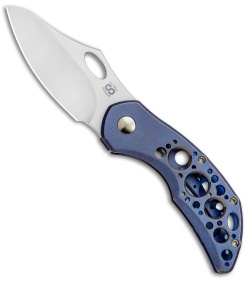 Olamic Cutlery Busker Semper Frame Lock Knife Kinetic Acid Rain (2.5" Satin)