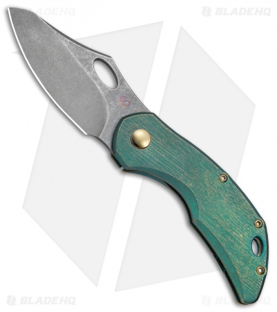 Olamic Cutlery Busker Semper Frame Lock Knife Kinetic Rainforest (2.5" Acid SW)