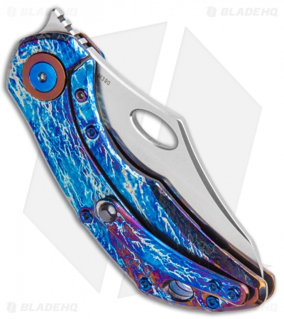 Olamic Cutlery Busker Semper Frame Lock Knife Purple Entropic (2.5" Satin)