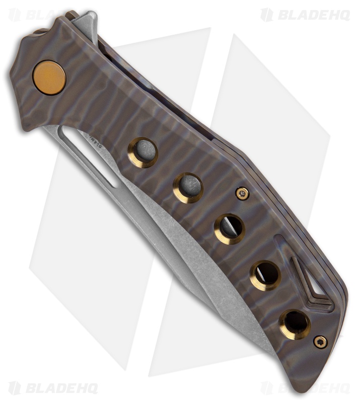 Olamic Cutlery Swish Flipper Frame Lock Knife Flame Colored (3.75" SW) S164