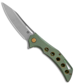 Olamic Cutlery Swish Flipper Frame Lock Knife Kinetic Rainforest (3.75" SW) 