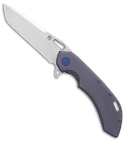 Olamic Wayfarer 247 Tanto Frame Lock Knife Kinetic Ocean Ti (3.5" Satin) 