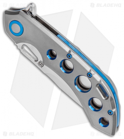 Olamic Wayfarer 247 Frame Lock Knife Light Blast Ti/5 Hole Spear Point (3.5") 