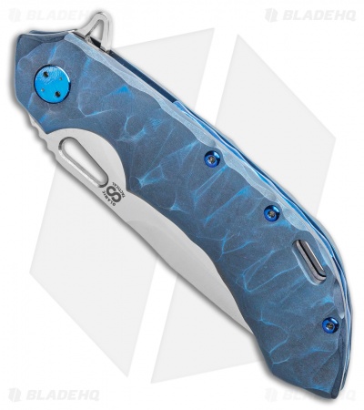 Olamic Wayfarer 247 Frame Lock Knife Blue Rock Ti Spear Point (3.5") 