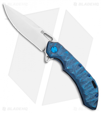 Olamic Wayfarer 247 Frame Lock Knife Blue Rock Ti Spear Point (3.5") 