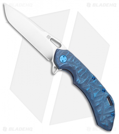 Olamic Wayfarer 247 Frame Lock Knife Blue Rock Ti Tanto (3.5") 