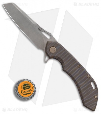  Olamic Cutlery Wayfarer 247 Sheepscliffe Knife Flamed Ti (3.5" Stonewash) 