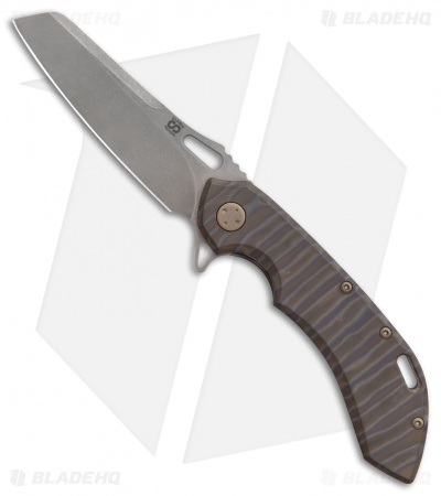  Olamic Cutlery Wayfarer 247 Sheepscliffe Knife Flamed Ti (3.5" Stonewash) 