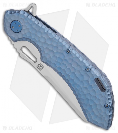 Olamic Cutlery Wayfarer 247 Sheepscliffe Knife Blue Craters Ti (3.5" Satin) 