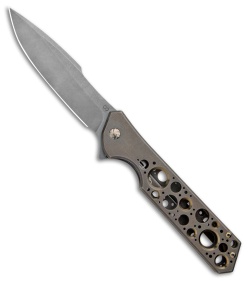 Olamic Cutlery Rainmaker Harpoon Knife Bronze Kinetic Acid Rain Ti (4.25" SW)