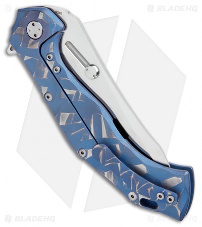 Olamic Cutlery Soloist Agent Frame Lock Knife Blue Seabed Titanium (4.3" Satin)