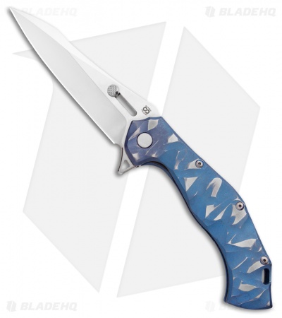 Olamic Cutlery Soloist Agent Frame Lock Knife Blue Seabed Titanium (4.3" Satin)