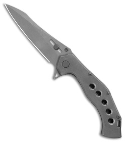 Olamic Cutlery Soloist Agent Frame Lock Knife Titanium (4.3" Dark Wash)