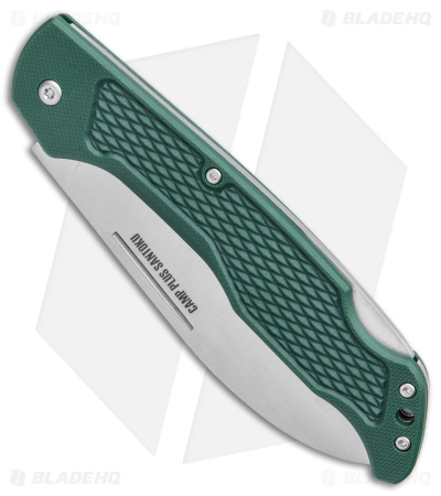 Ontario Camp Plus Santoku Folder Knife Green GFN (4.25" Satin) 4305