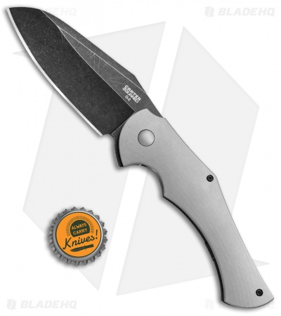 Ontario Carter 2quared Frame Lock Flipper Titanium (3.5" Black SW) 8876 OKC