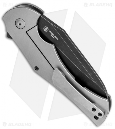Ontario Carter 2quared Frame Lock Flipper Titanium (3.5" Black SW) 8876 OKC