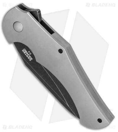 Ontario Carter 2quared Frame Lock Flipper Titanium (3.5" Black SW) 8876 OKC