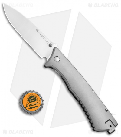 Ontario Cerberus Folder Frame Lock Knife Titanium (3.75