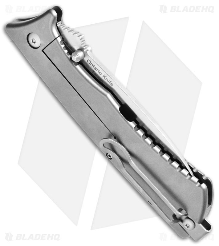 Ontario Cerberus Folder Frame Lock Knife Titanium (3.75