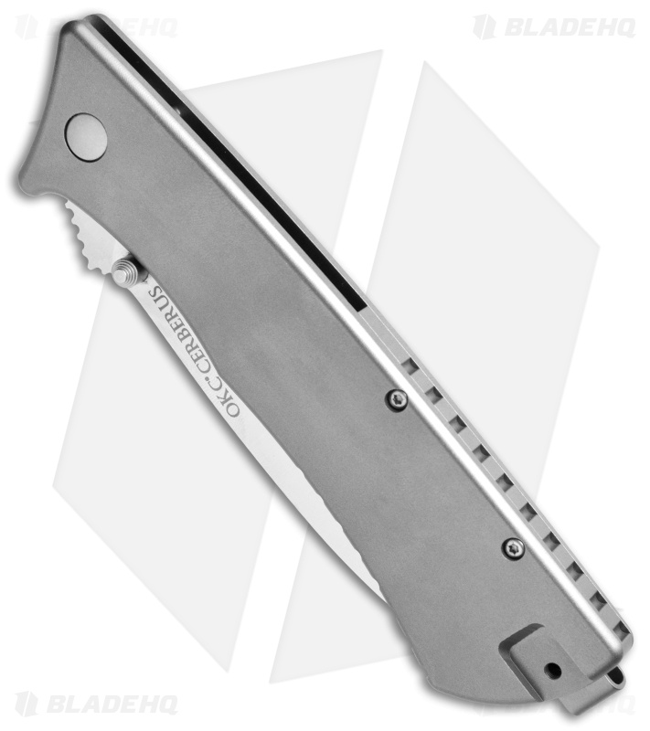 Ontario Cerberus Folder Frame Lock Knife Titanium (3.75